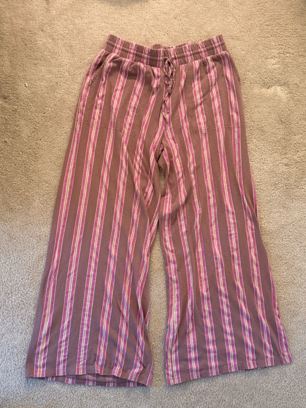 American Eagle striped wide leg pants- lightweight